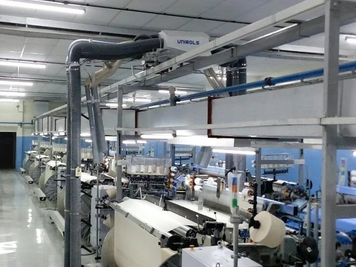 Overhead travelling cleaner - for weaving units - Bus bar travelling cleaner